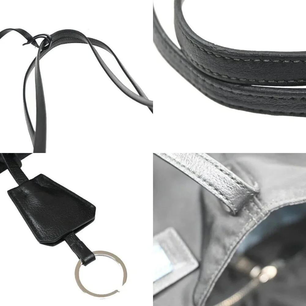 PRADA MILANO Etiquette Tote Bag Nylon Leather Black Italy 33CA290 - Picture 13 of 14